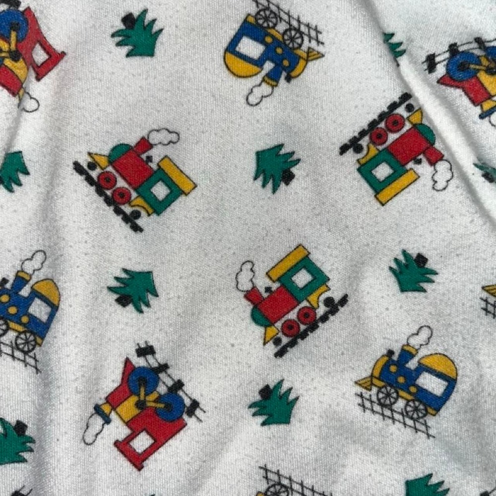 VTG Spockets Merwyn 12M Boys Long sleeve w Trains - Picture 3 of 3